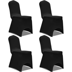 vidaXL Black Stretch Chair Cover Set - Wedding & Event vidaXL Black Stretch Chair Cover Set - Wedding & Event
