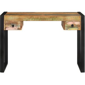 vidaXL Reclaimed Wood Desk - Vintage Style, Two Drawers, 110x50x77 cm vidaXL Reclaimed Wood Desk - Vintage Style, Two Drawers, 110x50x77 cm
