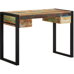 vidaXL Schreibtisch aus recyceltem Holz - Vintage Stil, 2 Schubladen, 110x50x77 cm vidaXL Schreibtisch aus recyceltem Holz - Vintage Stil, 2 Schubladen, 110x50x77 cm