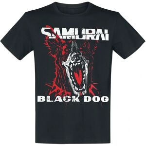 Difuzed Cyberpunk 2077 Black Dog Samurai Album Art - T-skjorte Difuzed Cyberpunk 2077 Black Dog Samurai Album Art - T-skjorte