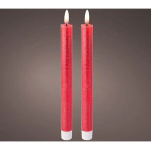 Candele LED Rosso Lumineo Kaemingk - Decorazioni Natalizie Candele LED Rosso Lumineo Kaemingk - Decorazioni Natalizie