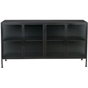 Dutchbone Boli Buffet en Métal Noir - 150x35x80 cm - Publicité Dutchbone Boli Buffet en Métal Noir - 150x35x80 cm - Publicité
