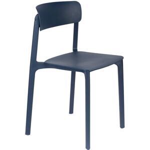 Layla Dunkelblauer Kunststoff Esszimmerstuhl - Stuhl Layla Dunkelblauer Kunststoff Esszimmerstuhl - Stuhl