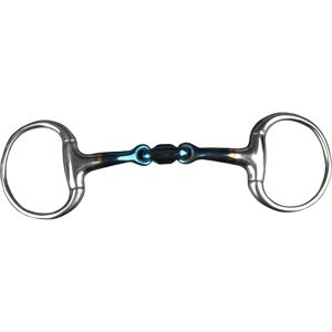 HORKA 14,5 cm Pferdegebiss Doppelring Weiches Eisen - Blau HORKA 14,5 cm Pferdegebiss Doppelring Weiches Eisen - Blau