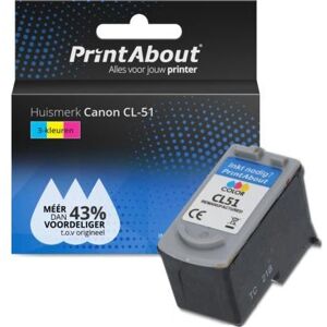 PrintAbout CL-51 Tintenpatrone - Hohe Kapazität Mehrfarbig PrintAbout CL-51 Tintenpatrone - Hohe Kapazität Mehrfarbig