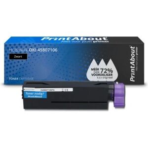 PrintAbout 45807106 Schwarz Toner - Kompatibel mit OKI PrintAbout 45807106 Schwarz Toner - Kompatibel mit OKI