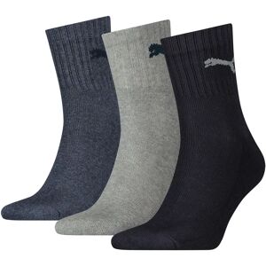 Meias Puma 3-pack Short Crew Azul Meias Puma 3-pack Short Crew Azul