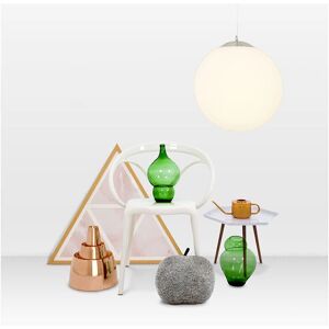 Qazqa Modern Pendant Lamp Glass Steel 40cm - White - Adjustable Qazqa Modern Pendant Lamp Glass Steel 40cm - White - Adjustable