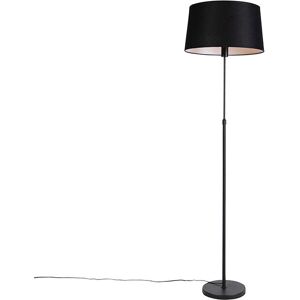 Qazqa Classic Black Floor Lamp - Adjustable Height - E27 Socket Qazqa Classic Black Floor Lamp - Adjustable Height - E27 Socket