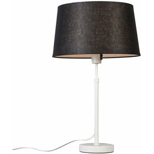 Qazqa Modern White and Black Adjustable Table Lamp - E27 60W Qazqa Modern White and Black Adjustable Table Lamp - E27 60W