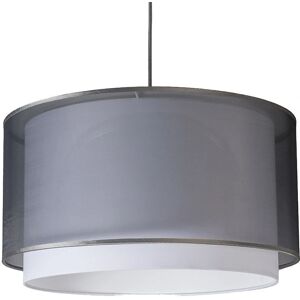 Qazqa Modern Pendant Light Black/White 45/25 Duo - Adjustable Height - E27 Qazqa Modern Pendant Light Black/White 45/25 Duo - Adjustable Height - E27