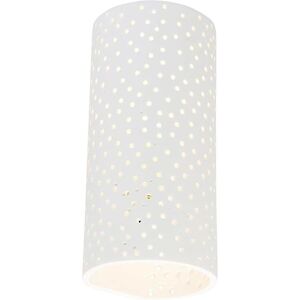 Qazqa Vintage Cylinder Wall Light - Suitable for E14 Bulb - Max 40W - White - Wall Lamp Qazqa Vintage Cylinder Wall Light - Suitable for E14 Bulb - Max 40W - White - Wall Lamp