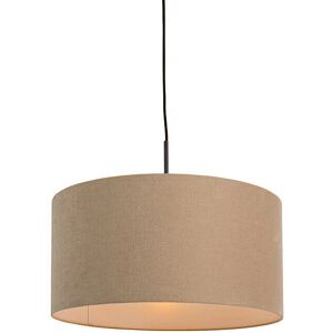 Qazqa Modern Rustic Pendant Lamp Beige 50cm - E27 Max 60W Qazqa Modern Rustic Pendant Lamp Beige 50cm - E27 Max 60W