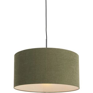 Qazqa Lampada sospensione moderna con paralume verde - 50cm Qazqa Lampada sospensione moderna con paralume verde - 50cm