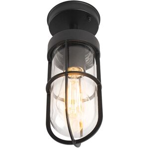 Qazqa Rustic Ceiling Light - E27, Max 25W, Black IP44 Qazqa Rustic Ceiling Light - E27, Max 25W, Black IP44