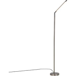 QAZQA Modern Steel Floor Lamp - Adjustable LED Berdien QAZQA Modern Steel Floor Lamp - Adjustable LED Berdien