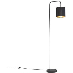 Qazqa Modern Black Lofty Floor Lamp with Adjustable Shade - Floor Lamp Qazqa Modern Black Lofty Floor Lamp with Adjustable Shade - Floor Lamp