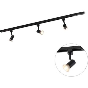 Qazqa - Moderno Track System Black 3 Spots - Jeany Qazqa - Moderno Track System Black 3 Spots - Jeany