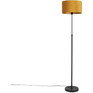 Qazqa Rustic Floor Lamp - Velvet Yellow/Oro - 35cm - E27 Qazqa Rustic Floor Lamp - Velvet Yellow/Oro - 35cm - E27