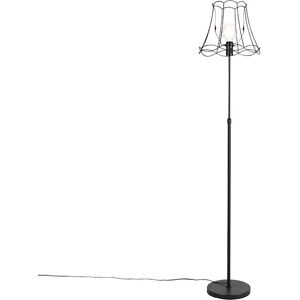 QAZQA Granny Frame Floor Lamp - Adjustable Height, Black QAZQA Granny Frame Floor Lamp - Adjustable Height, Black