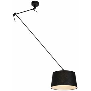 QAZQA Modern Black Linen Pendant Lamp - 35cm QAZQA Modern Black Linen Pendant Lamp - 35cm