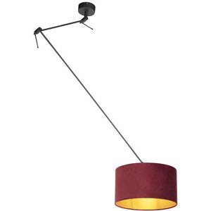 QAZQA Classic/Antique Red Velvet Pendant Lamp - 35cm QAZQA Classic/Antique Red Velvet Pendant Lamp - 35cm