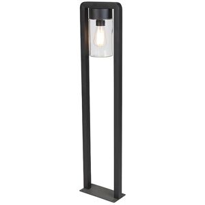 Qazqa Modern Outdoor Floor Lamp Black IP44 - Tall Glass Jug Qazqa Modern Outdoor Floor Lamp Black IP44 - Tall Glass Jug