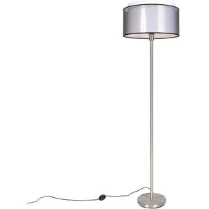 QAZQA Steel & Black/White Floor Lamp - Space Design - E27 - 169 cm QAZQA Steel & Black/White Floor Lamp - Space Design - E27 - 169 cm