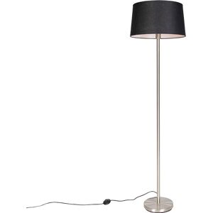 Qazqa Modern Floor Lamp Black Steel 45cm - Adjustable E27 60W Qazqa Modern Floor Lamp Black Steel 45cm - Adjustable E27 60W