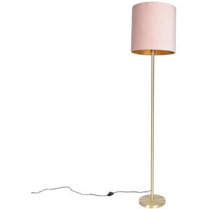 QAZQA Lámpara de pie moderna Rosa/Oro 40cm - Vintage E27 - 60W QAZQA Lámpara de pie moderna Rosa/Oro 40cm - Vintage E27 - 60W