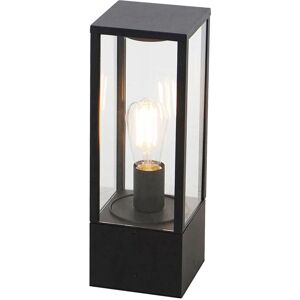 Qazqa Außenwandleuchte Schwarz - Industrielle Lampe 40cm IP44 Qazqa Außenwandleuchte Schwarz - Industrielle Lampe 40cm IP44