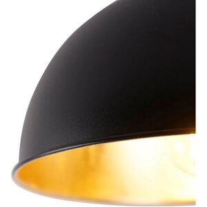 Qazqa Industrial Ceiling Light Magnax - Black/Gold - 28cm - E27 Qazqa Industrial Ceiling Light Magnax - Black/Gold - 28cm - E27