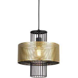 Qazqa Gold/Black Pendant Lamp - E27, 30cm - Interior Qazqa Gold/Black Pendant Lamp - E27, 30cm - Interior