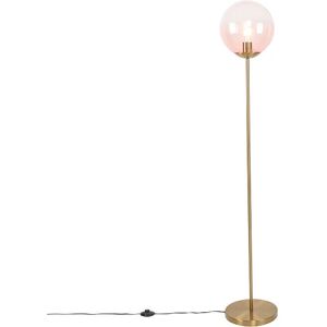 Qazqa Pallon Mezzi Pink Art Deco Floor Lamp Qazqa Pallon Mezzi Pink Art Deco Floor Lamp