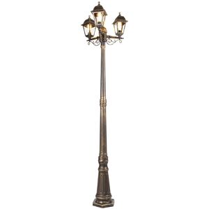 Qazqa Lanterna Esterna Oro Antico - IP44, 3 x 15W Qazqa Lanterna Esterna Oro Antico - IP44, 3 x 15W