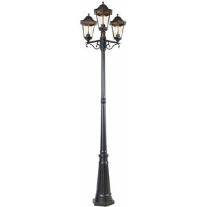 QAZQA External Lantern Havana Black 220cm 3 Lights IP44 QAZQA External Lantern Havana Black 220cm 3 Lights IP44
