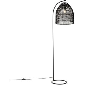 Qazqa Rustic Floor Lamp - Black - 178cm Tall Qazqa Rustic Floor Lamp - Black - 178cm Tall