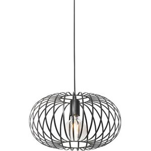 Qazqa Johanna Black Pendant Lamp - Adjustable Height, 39cm Qazqa Johanna Black Pendant Lamp - Adjustable Height, 39cm