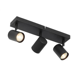 QAZQA Jeana Modern Black Rectangular Ceiling Light - Adjustable 3 Light QAZQA Jeana Modern Black Rectangular Ceiling Light - Adjustable 3 Light