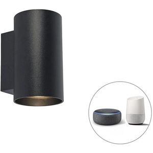 Qazqa Applique Nera - GU10 WiFi Sandy Design Moderno Qazqa Applique Nera - GU10 WiFi Sandy Design Moderno