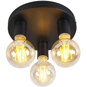 Qazqa Modern Black WiFi Ceiling Light - 3 Bulbs, Dimmable, 34.5cm Qazqa Modern Black WiFi Ceiling Light - 3 Bulbs, Dimmable, 34.5cm