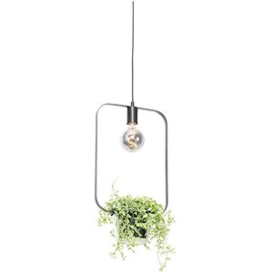 QAZQA Modern Rectangular Pendant Light with Plant Pot - Pendant Lamp QAZQA Modern Rectangular Pendant Light with Plant Pot - Pendant Lamp