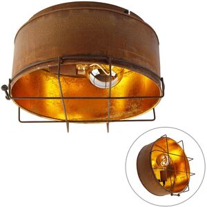 QAZQA Industrial Ceiling Lamp - Rusty Brown - 35cm - 40W Max QAZQA Industrial Ceiling Lamp - Rusty Brown - 35cm - 40W Max