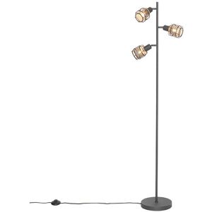 Qazqa Noud Black and Gold Floor Lamp - 3 Lights Qazqa Noud Black and Gold Floor Lamp - 3 Lights
