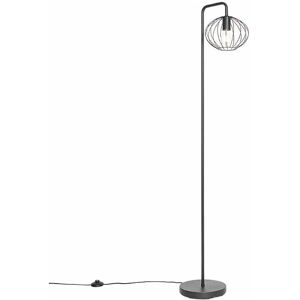 Qazqa Black Steel Margarita Floor Lamp - Adjustable, 150cm Height Qazqa Black Steel Margarita Floor Lamp - Adjustable, 150cm Height
