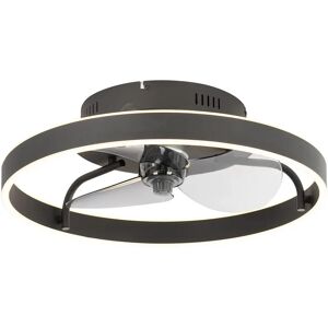 QAZQA Ventilatore da soffitto nero Maddy con LED - 50cm - Telecomando QAZQA Ventilatore da soffitto nero Maddy con LED - 50cm - Telecomando