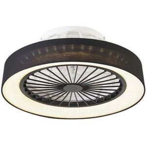 Qazqa Black Ceiling Fan with LED & Remote - Modern Emily Fan Qazqa Black Ceiling Fan with LED & Remote - Modern Emily Fan