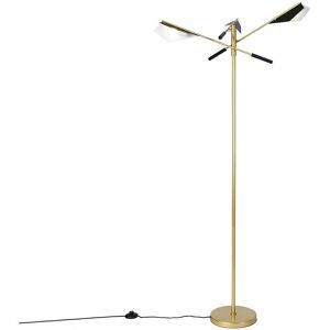 QAZQA Floor Lamp Black Gold 3-Light - Floor Lamp QAZQA Floor Lamp Black Gold 3-Light - Floor Lamp