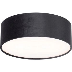 Qazqa Black Ceiling Light 30cm with Gold Interior - Drum Qazqa Black Ceiling Light 30cm with Gold Interior - Drum