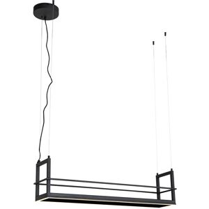 Lámpara colgante industrial negra con rack incluido - LED regulable 35W Lámpara colgante industrial negra con rack incluido - LED regulable 35W
